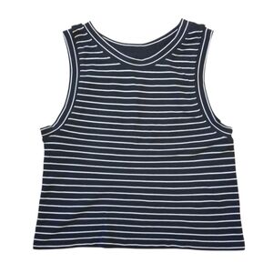 FREE PEOPLE Intimately Seamless Black & White Stripe Brami Crop Top Size M/L